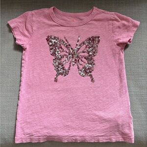 Crewcuts Girls Sequin Butterfly Graphic T-shirt, 6-7